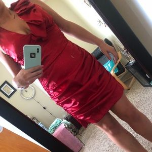 Jessica McClintock Red cocktail dress 12